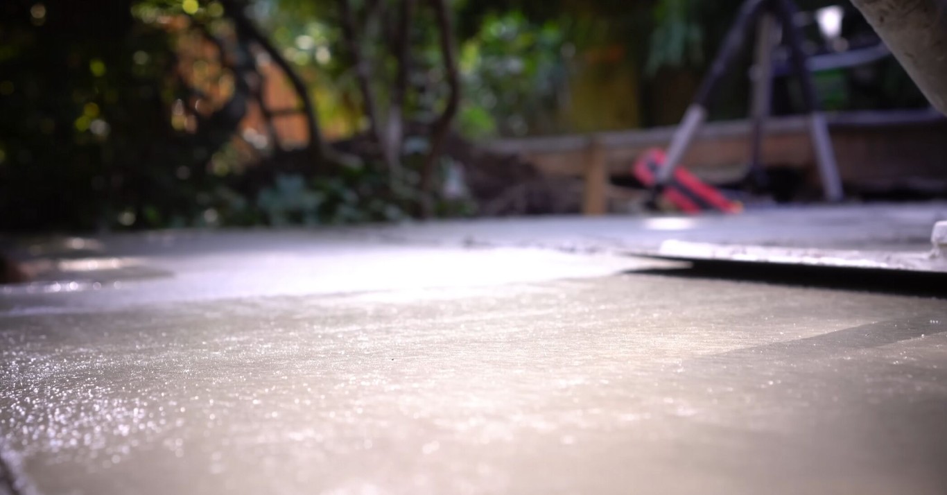 Detailed view of concrete repair work in Pueblo, CO